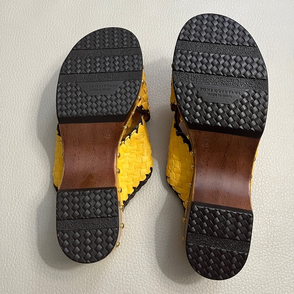 Pons Quintana Women’s Platform Leather Woven Sandal - Made in Spain - EU 39/US 8 - Picture 6 of 9